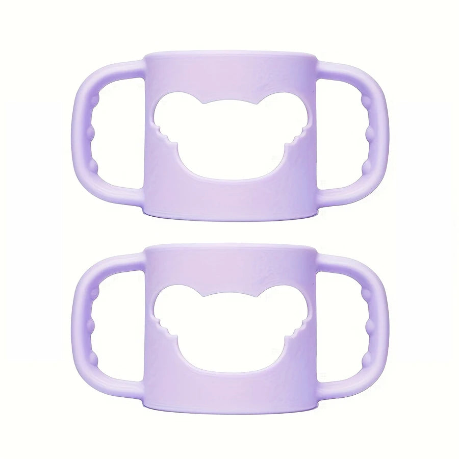2PCS/1PC Soft Silicone Baby Bottle Handle – Fits Standard & Wide-Neck Bottles