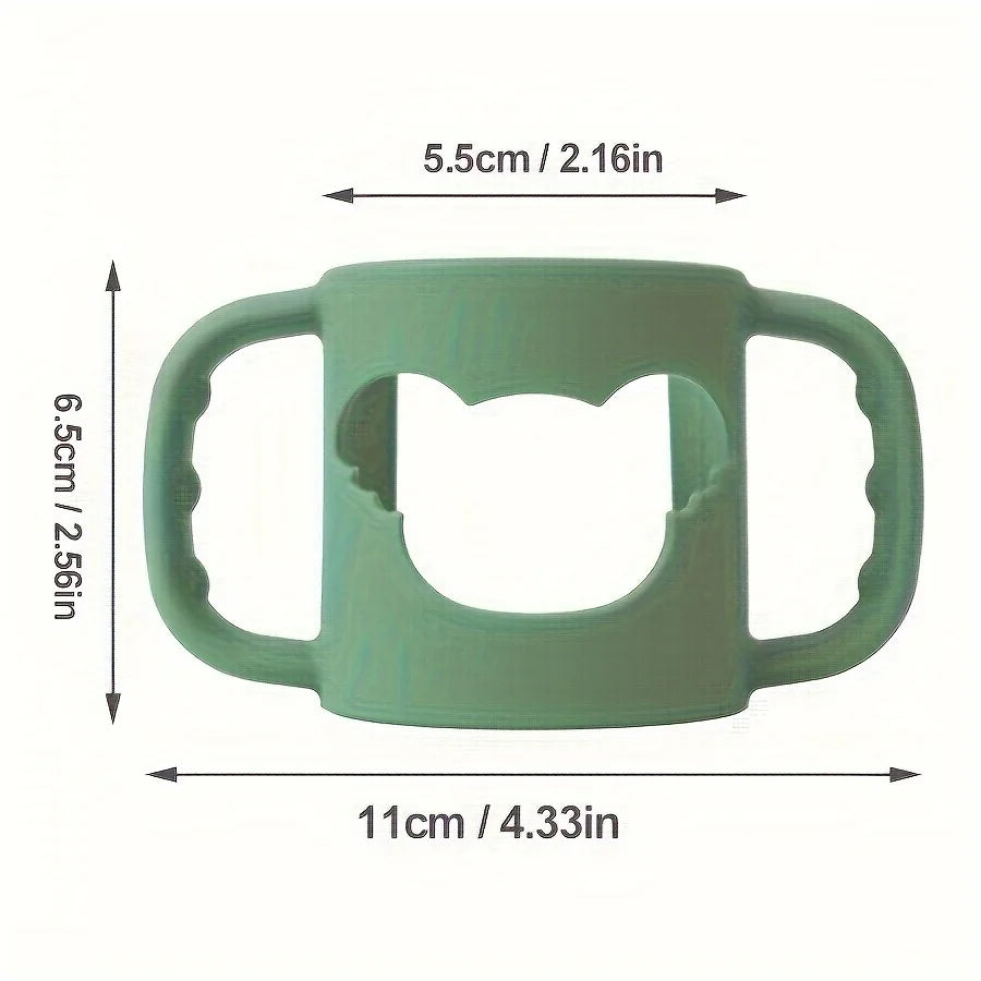2PCS/1PC Soft Silicone Baby Bottle Handle – Fits Standard & Wide-Neck Bottles