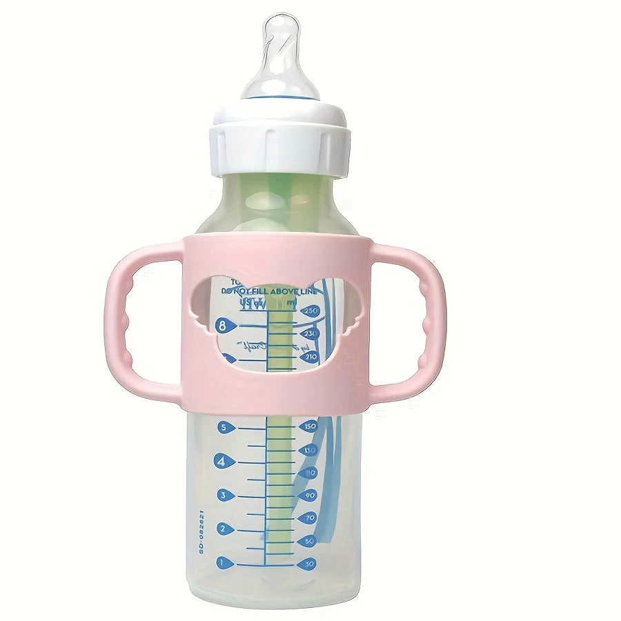 2PCS/1PC Soft Silicone Baby Bottle Handle – Fits Standard & Wide-Neck Bottles