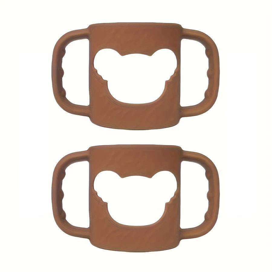2PCS/1PC Soft Silicone Baby Bottle Handle – Fits Standard & Wide-Neck Bottles