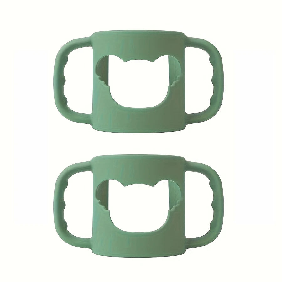 2PCS/1PC Soft Silicone Baby Bottle Handle – Fits Standard & Wide-Neck Bottles