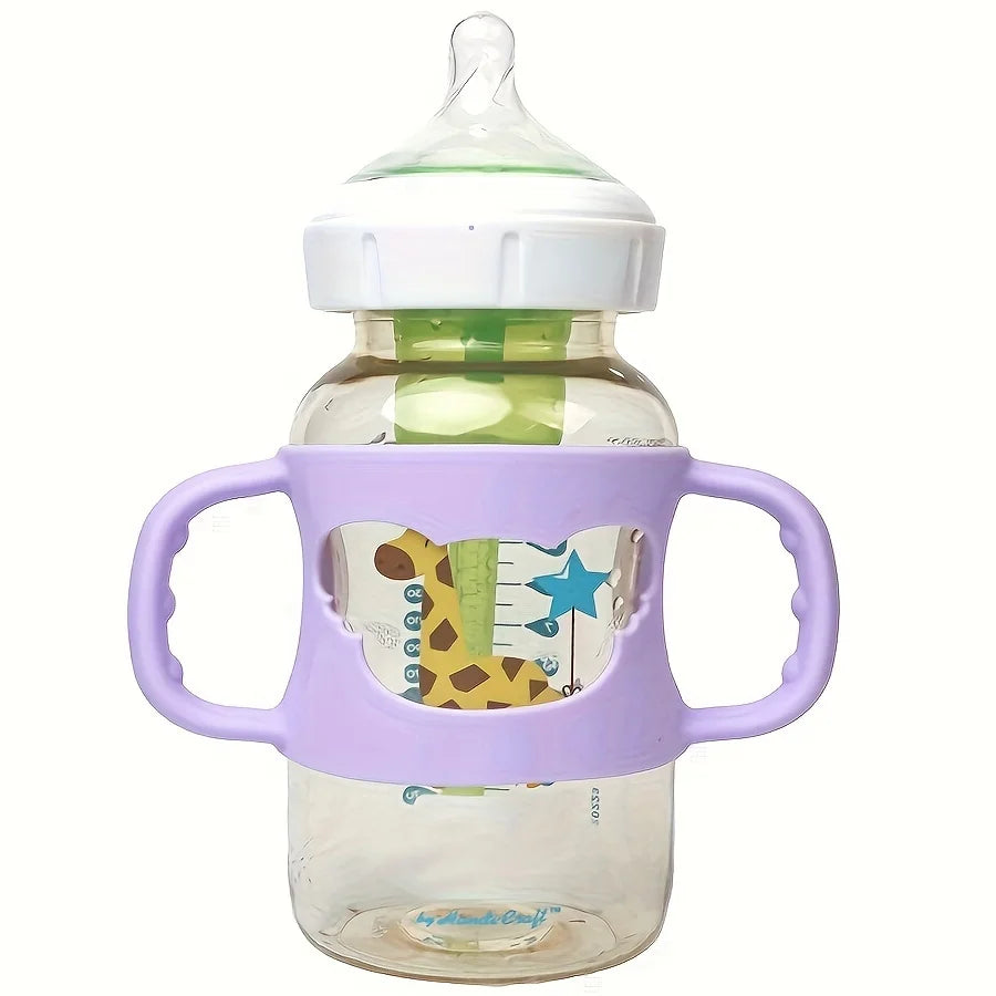 2PCS/1PC Soft Silicone Baby Bottle Handle – Fits Standard & Wide-Neck Bottles