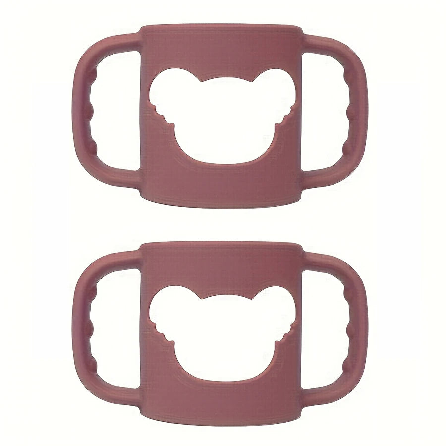 2PCS/1PC Soft Silicone Baby Bottle Handle – Fits Standard & Wide-Neck Bottles