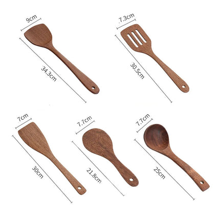 Long Handle Wooden Kitchenware Set