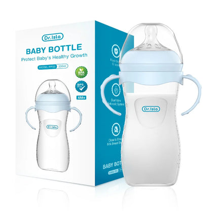 150/240/330ML Baby Feeding Bottle with Handle – Newborn Milk Bottle