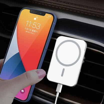 15W Car Charger Type C Mobile Phone Magnetic Wireless Charger Car Mount