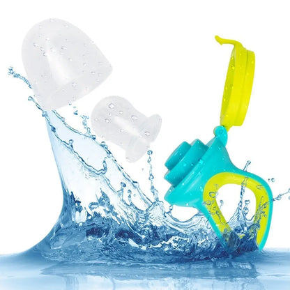 Silicone Baby Squeeze Feeding Bottle with Spoon – Infant Food Feeder