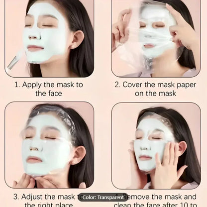 500/100pcs Disposable Plastic Film Full Face Cleaner Mask
