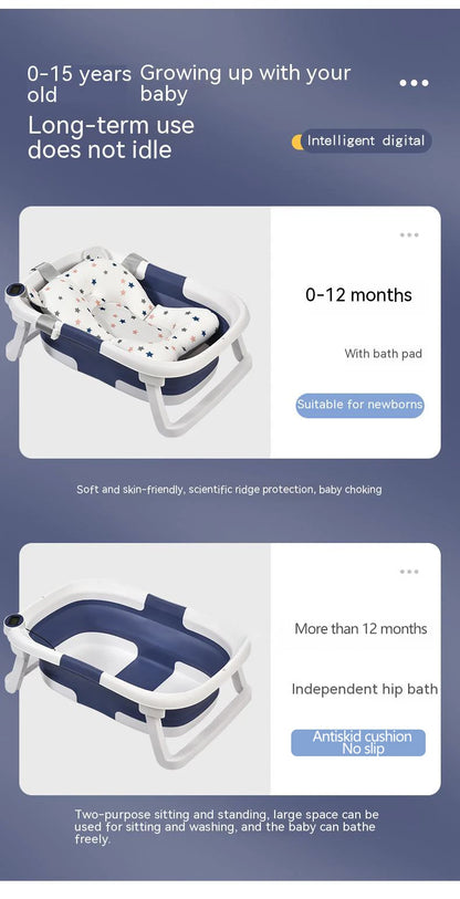 Real-time Temperature Silicone Baby Bathtub