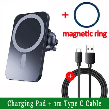 30W Magnetic Wireless Car Charging Mount for iPhone 12-15 Series