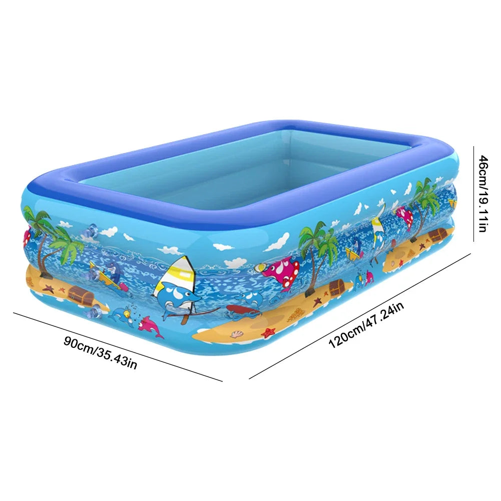 Inflatable Summer Swimming Pool Indoor Outdoor Bathtub 60/111/120cm