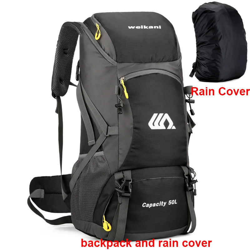 50L Travel Backpack Men Large Hiking & Camping Bag