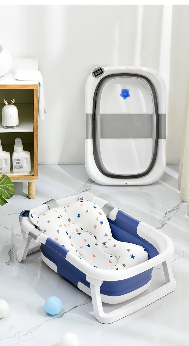 Real-time Temperature Silicone Baby Bathtub