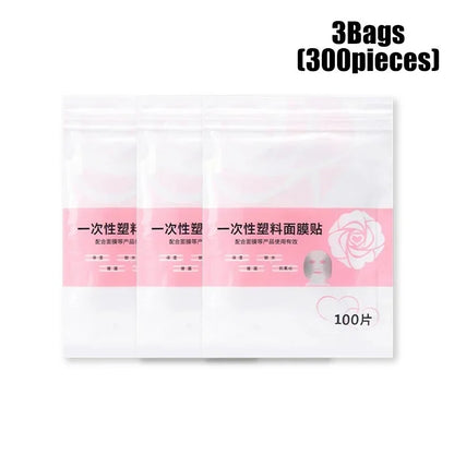 500/100pcs Disposable Plastic Film Full Face Cleaner Mask