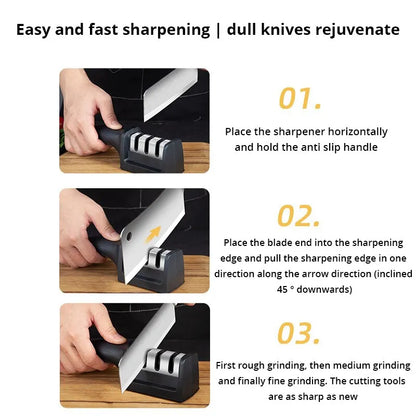 Three Segment Kitchen Knife Sharpener