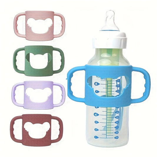 2PCS/1PC Soft Silicone Baby Bottle Handle – Fits Standard & Wide-Neck Bottles