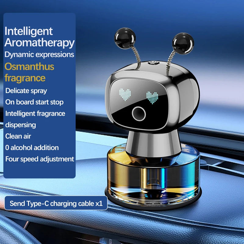 Smart Car Air Freshener AI Rechargeable Car Aroma Diffuser