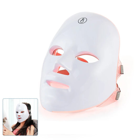 Wireless 7 Colors LED Facial Neck Mask