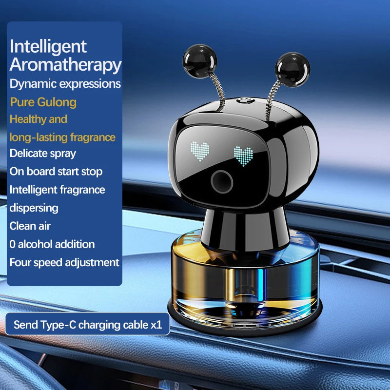 Smart Car Air Freshener AI Rechargeable Car Aroma Diffuser