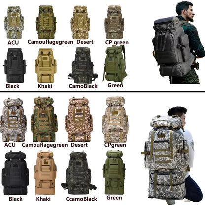 80L/100L  Mountaineering Tactical Climb  Backpacks