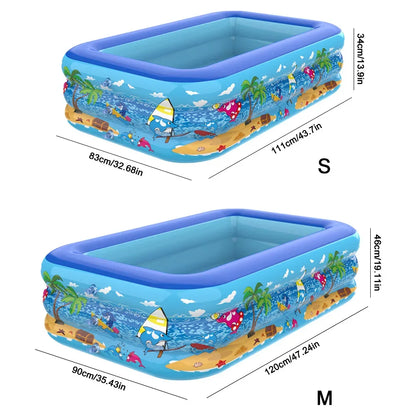 Inflatable Summer Swimming Pool Indoor Outdoor Bathtub 60/111/120cm