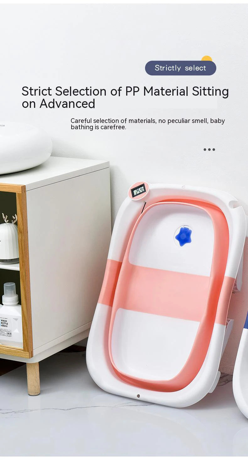 Real-time Temperature Silicone Baby Bathtub