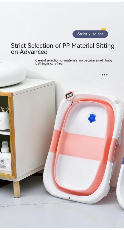 Real-time Temperature Silicone Baby Bathtub