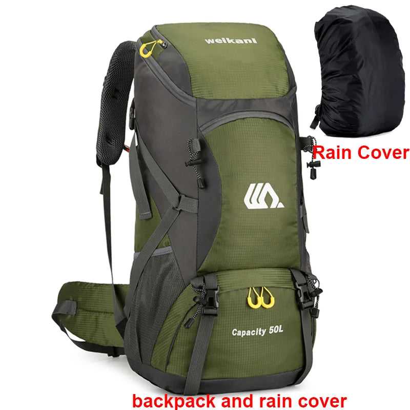 50L Travel Backpack Men Large Hiking & Camping Bag