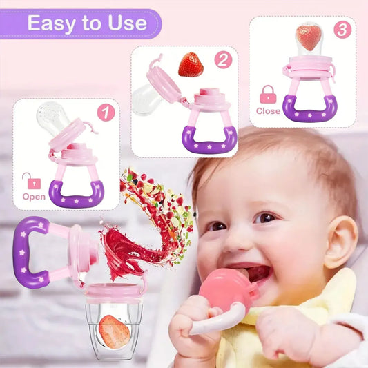 Food Grade Silicone Teether Baby Fruit Eating Accessories