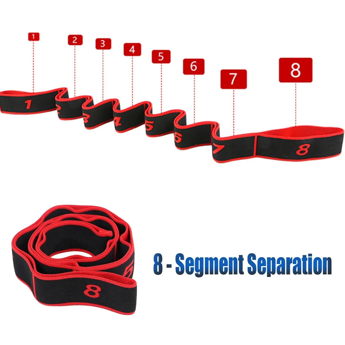 Yoga Stretch Resistance Multi-Segment Bands