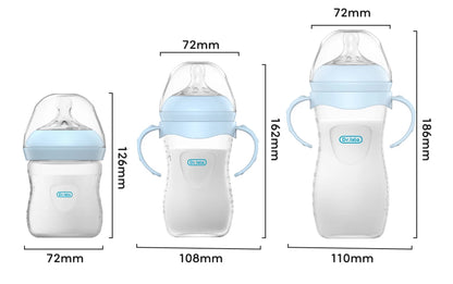 150/240/330ML Baby Feeding Bottle with Handle – Newborn Milk Bottle
