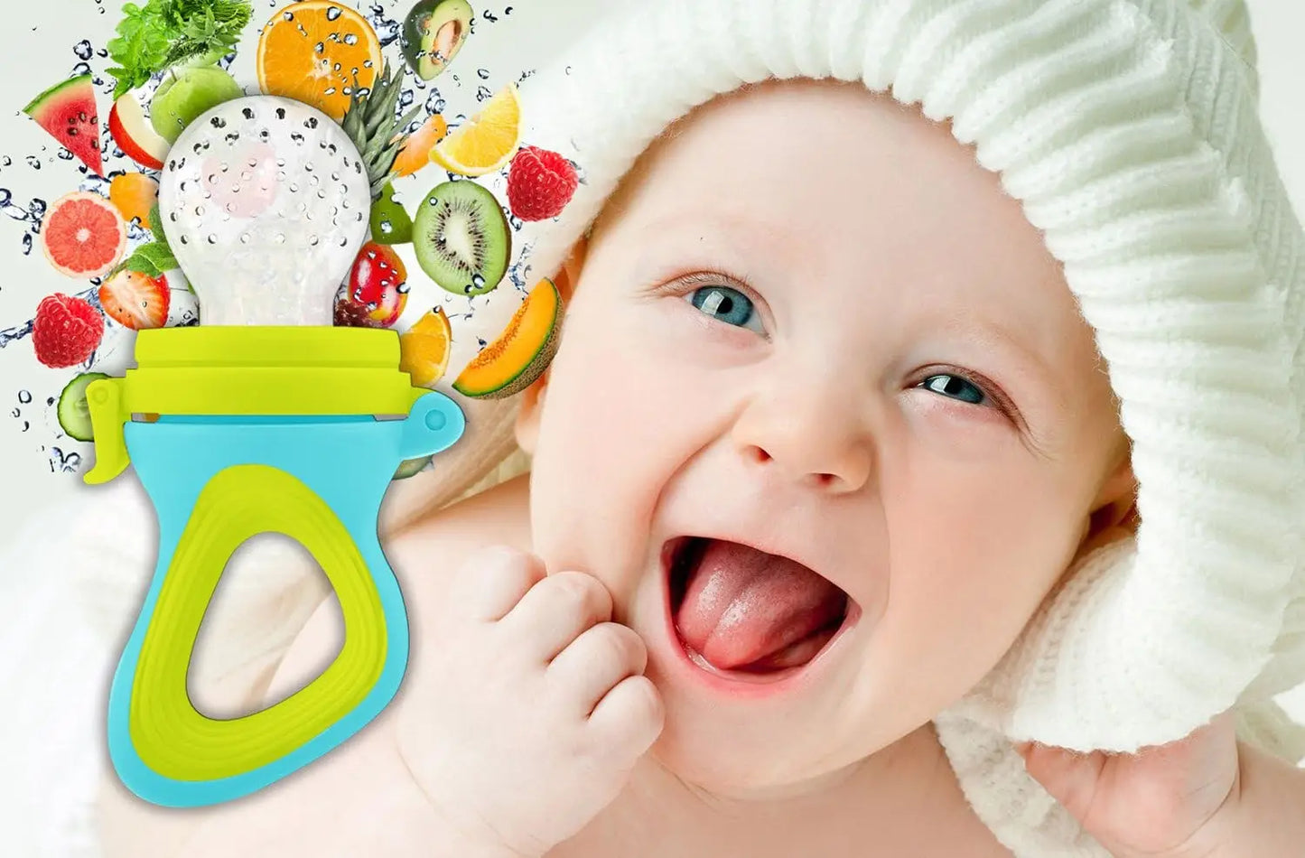 Silicone Baby Squeeze Feeding Bottle with Spoon – Infant Food Feeder