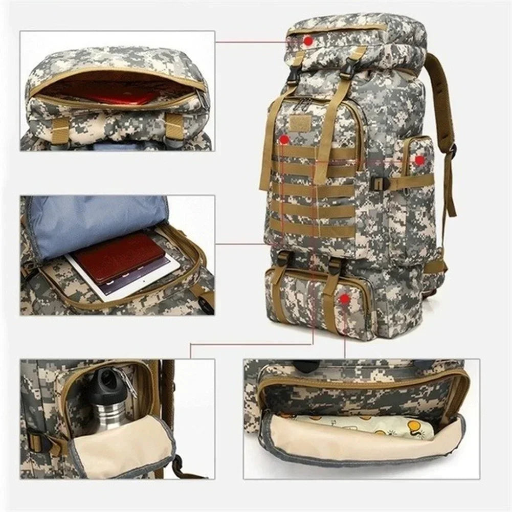 80L/100L  Mountaineering Tactical Climb  Backpacks