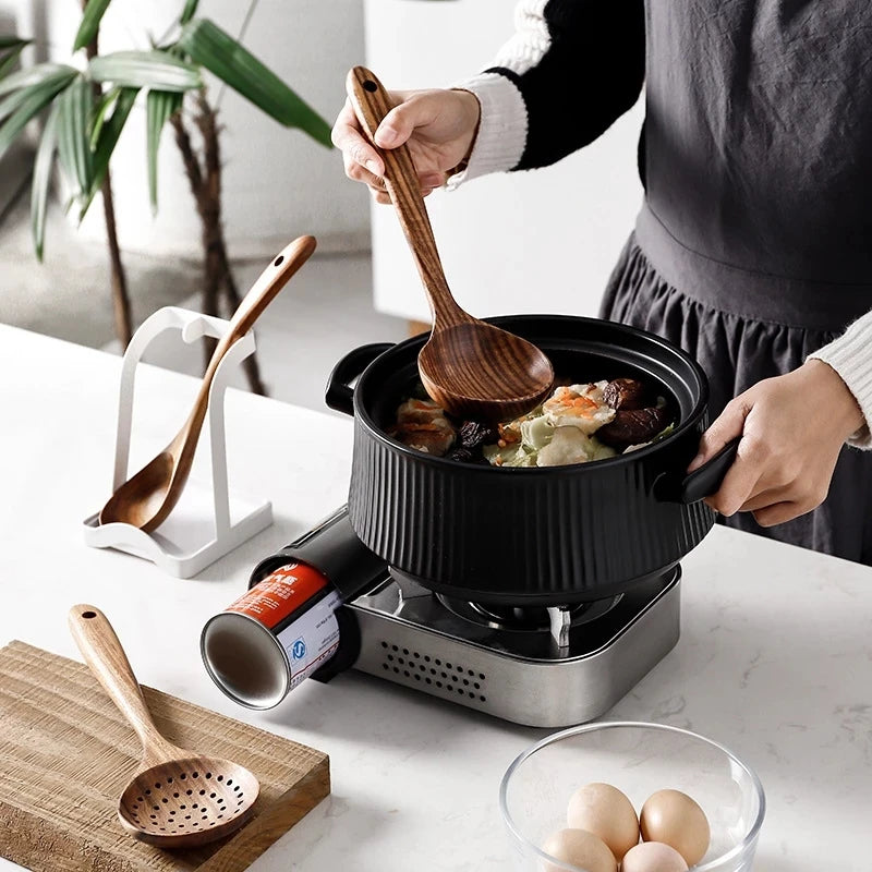 1-10 PC Wooden Cooking Spoons Sets