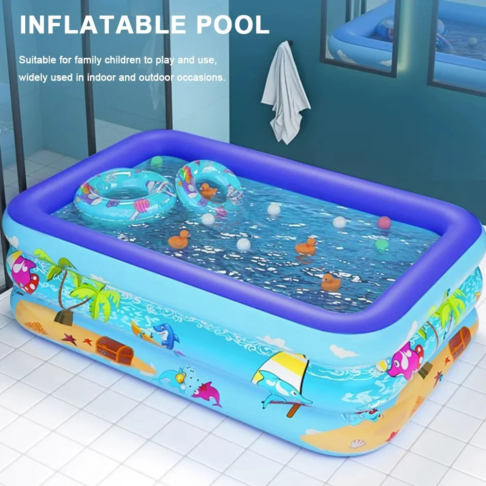 Inflatable Summer Swimming Pool Indoor Outdoor Bathtub 60/111/120cm