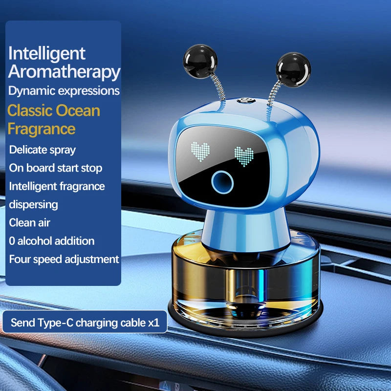 Smart Car Air Freshener AI Rechargeable Car Aroma Diffuser