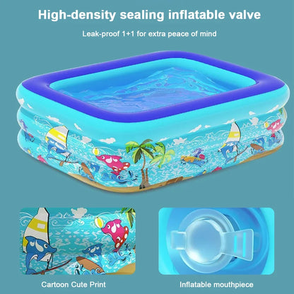 Inflatable Summer Swimming Pool Indoor Outdoor Bathtub 60/111/120cm