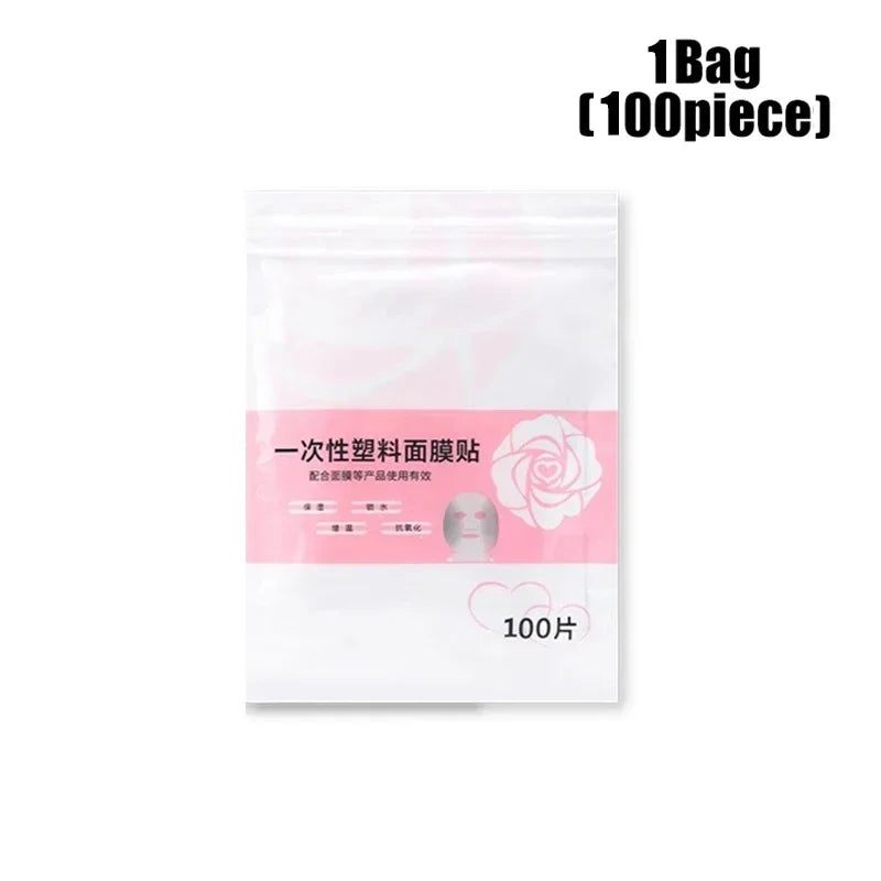 500/100pcs Disposable Plastic Film Full Face Cleaner Mask