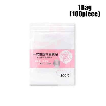 500/100pcs Disposable Plastic Film Full Face Cleaner Mask