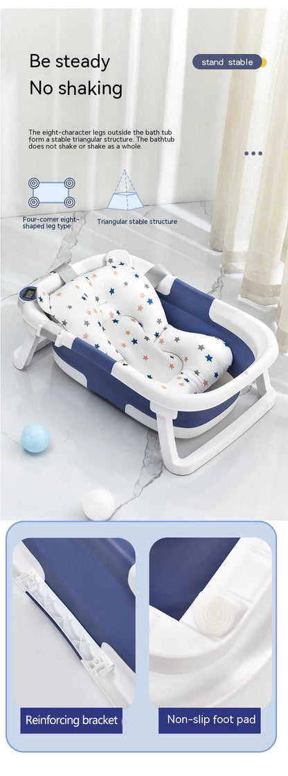 Real-time Temperature Silicone Baby Bathtub