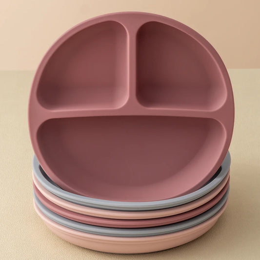 1PC Silicone Suction Baby Plate – BPA-Free Toddler Training Tableware