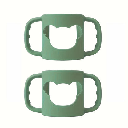 2PCS/1PC Soft Silicone Baby Bottle Handle – Fits Standard & Wide-Neck Bottles