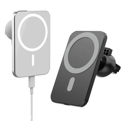 15W Car Charger Type C Mobile Phone Magnetic Wireless Charger Car Mount
