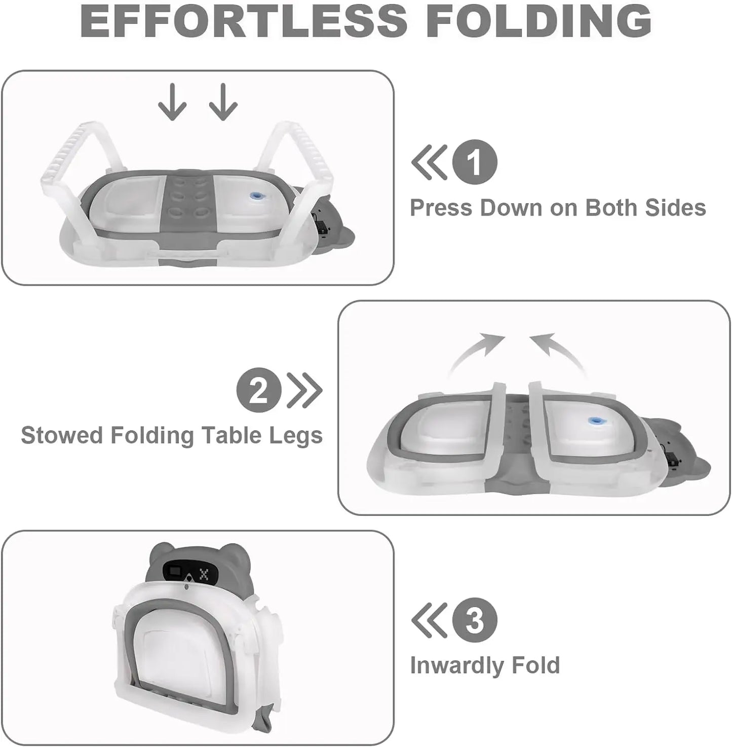 Baby Bath Tub with Bath Cushion Foldable Bathtub