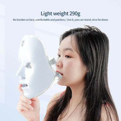 Wireless 7 Colors LED Facial Neck Mask